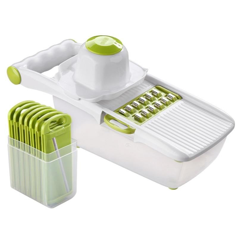 Küchenmandoline 8 Klingen mit Reservoir – COOK FIRST®