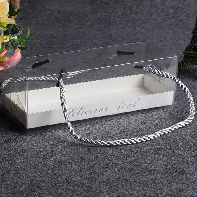 boite buche transparent avec corde argent