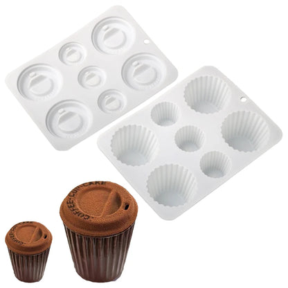 Silikon-Schokoladenmousse-Kuchenform in Kaffeetassenform, Tassenform, Silikonform, Küchenbackgeschirr, Dessertbackwerkzeug