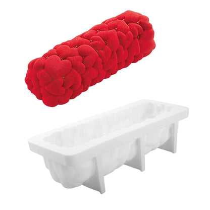 Moule Silicone Bûche Cœurs | Pâtisserie & Entremet