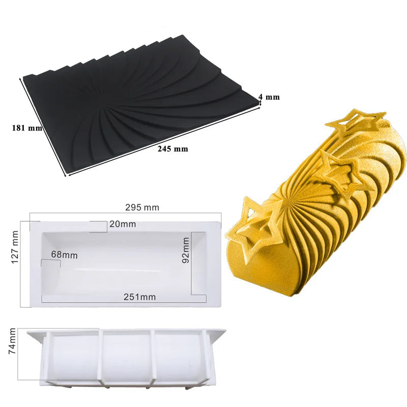 moules silicone buche dimensions