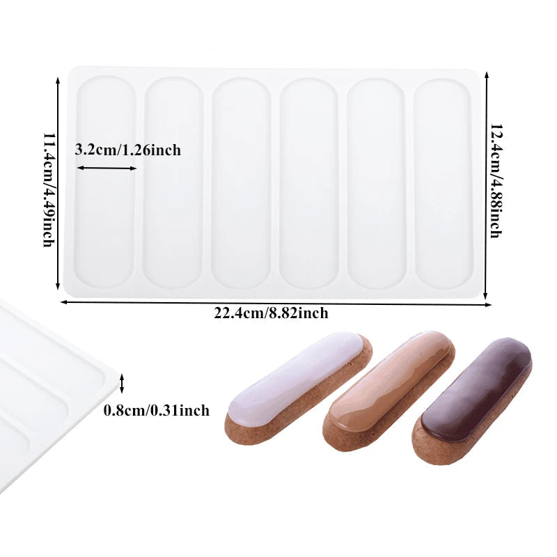 Moule Silicone Eclairs Facile | Pâtisserie & Entremet