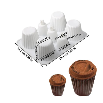 Silikon-Schokoladenmousse-Kuchenform in Kaffeetassenform, Tassenform, Silikonform, Küchenbackgeschirr, Dessertbackwerkzeug