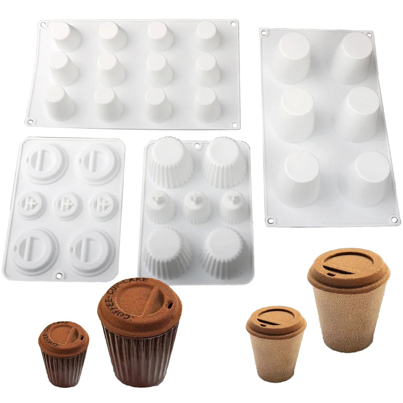 Silikon-Schokoladenmousse-Kuchenform in Kaffeetassenform, Tassenform, Silikonform, Küchenbackgeschirr, Dessertbackwerkzeug