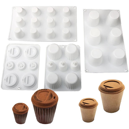 Silikon-Schokoladenmousse-Kuchenform in Kaffeetassenform, Tassenform, Silikonform, Küchenbackgeschirr, Dessertbackwerkzeug