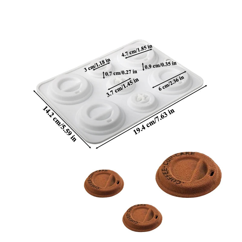 Silikon-Schokoladenmousse-Kuchenform in Kaffeetassenform, Tassenform, Silikonform, Küchenbackgeschirr, Dessertbackwerkzeug