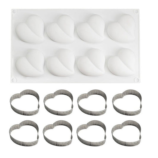 moule silicone et cercle petits coeurs