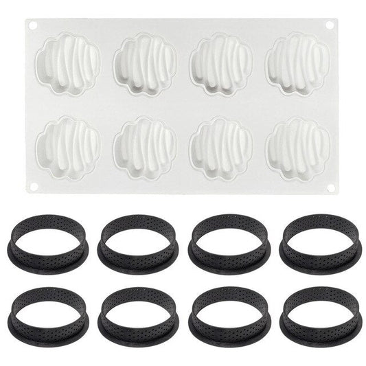moule silicone avec cercles tartelettes