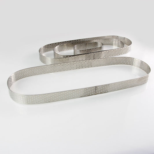 cercle à tarte en inox de forme ovale